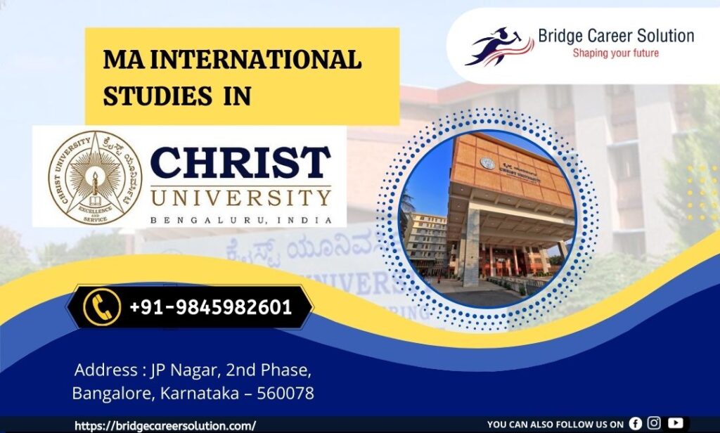 MA in International Studies in Christ University